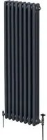 Termosifone Radiatore a 3 colonne per riscaldamento centralizzato verticale Grigio antracite 180x38cm