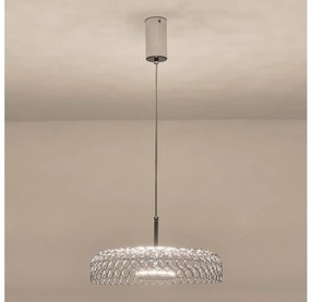 Lampadario LED a sospensione con filo LED/10W/230V 3000K cromo lucido diametro 35 cm
