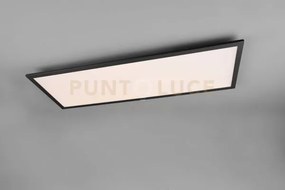 Plafoniera gamma led rettangolare con telecomando 80x30 bordo nero ...
