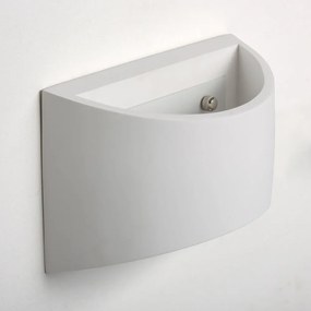 Applique da Parete in Gesso Pitturabile 200x120x85mm G9 Materiale Gesso