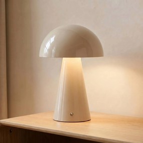 Lampada da tavolo a LED Nevijo Lindby, dimmerabile, Crema / Ambra, Soggiorno / Sala da pranzo, Metallo, Moderno, Lampada da tavolo LED