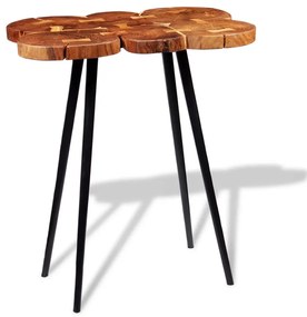 Tavolo a tronco legno massello di acacia 90x60x110 cm