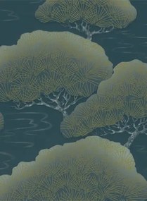 Little Greene Carta da parati Pines - Blue Pine