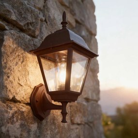 Applique Lanterna da Esterno E27 IP54 Corten - Serie ALFIERI 1A