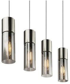 GLOBO 21000-4HN - Lampadario a sospensione con filo ANNIKA 4xE27/25W/230V cromo
