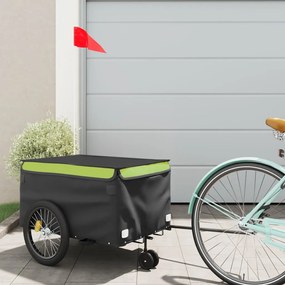 Rimorchio Da Bici Nero E Verde 30 Kg İn Ferro /