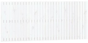 Testiera da parete bianca 204x3x90 cm in legno massello di pino