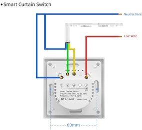 Immax NEO 07540L - Interruttore intelligente per il controllo di tende veneziane e tapparelle 230V Wi-Fi Tuya