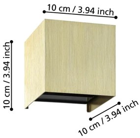 Eglo 901091 - Applique a LED VALMONTONE 2xLED/1,5W/230V 3000K oro