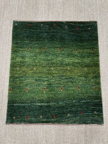 Loribaft Tappeto persiano 80 x 70 Verde (Iran) Annodato A Mano