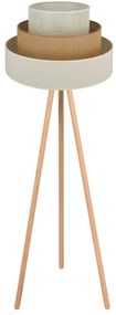 Brilagi - Lampada con piedistallo DENVER LUNETA 1xE27/15W/230V beige/marrone/color crema