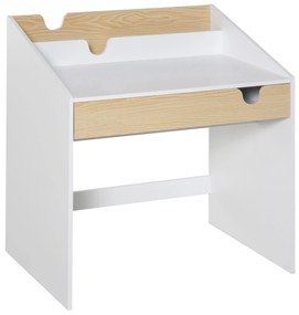 Scrivania con Libreria per Bambini 70x50x75 cm in Legno Bianca