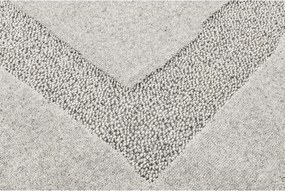 Tappeto in lana grigio chiaro 133x190 cm Morphic Rocca - Agnella