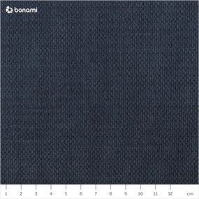 Letto matrimoniale imbottito blu scuro con spazio contenitivo e rete 200x200 cm Kelp - Micadoni Home