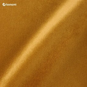 Divano letto angolare in velluto giallo (angolo destro) Lofty Lilly - Miuform