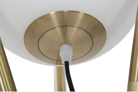Lampada da terra bianca/dorata con paralume in vetro (altezza totale 155 cm) Glamy – Mauro Ferretti