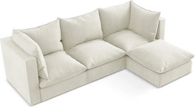 Divano angolare beige (con penisola a destra/con chaise lounge) Manao – Makamii