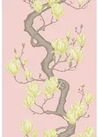 Cole & Son Carta da parati Magnolia Tree - Rose Pink and Soft Lemon