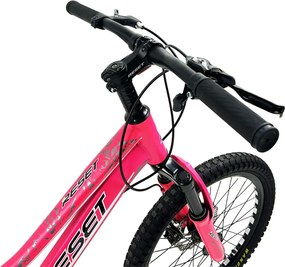 Bicicletta Mountain Bike per Bambini Unisex 20" MTB Phoenix 7V in Acciaio Fucsia...