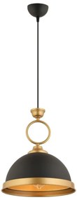 Lampadario a sospensione con cavo MONZA 1xE27/40W/230V diam. 30 cm nero/bronzo