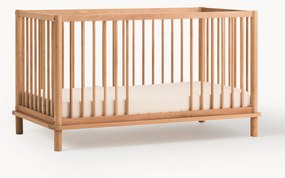 Lettino per bambini regolabile in altezza in legno di quercia Latitude, 70 x 140 cm