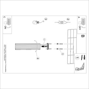 Brilagi - Faretto CRESTO 1x GU10/10W/230V, 30 cm, nero