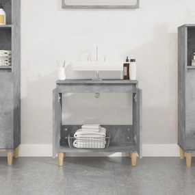 Mobile lavabo grigio cemento 58x33x60 cm in legno multistrato