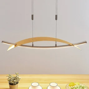 Lucande Lampada LED a sospensione Marija, 91 cm, color oro, dimmerabile