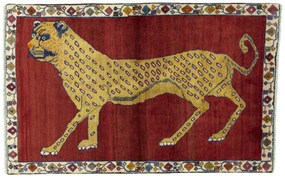Gabbeh Tappeto 170x110 Rosso (Iran) Annodato A Mano