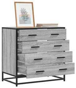 Cassettiera Grigio Sonoma 70x41x70 Cm İn Legno Multistrato /
