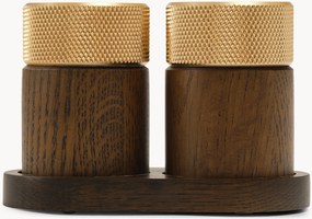Set macina sale e pepe in legno di frassino con vassoio Sina