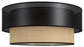 Plafoniera BORHO 1xE27/60W/230V, diam. 50 cm, nero/iuta