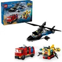 Elicottero, autopompa e sottomarino Lego City