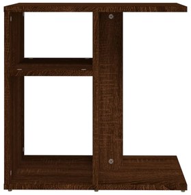 Tavolino da salotto rovere marrone 50x30x50cm legno multistrato