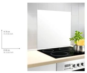 Rivestimento in vetro bianco per stufa , 70 x 60 cm - Wenko