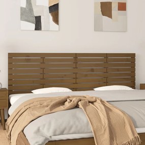 Testiera Da Parete Ambra 166x3x63 Cm İn Legno Massello Di Pino /