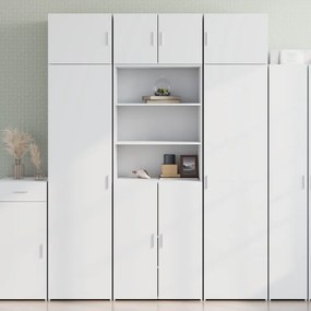 Credenza Bianca 70x42,5x185 Cm İn Legno Multistrato /