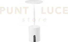 Lampada da tavolo ricaricabile led liberty bianca 2w 300lm 3000k di...