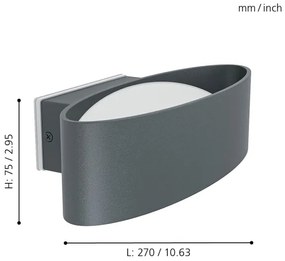 Eglo 98711 - Applique a LED da esterno CHINOA LED/10W/230V IP44