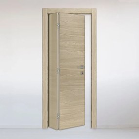 Porta pieghevole a libro asimmetrica Oxford rovere L 90 x H 210 cm sinistra