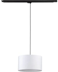 Lampadario a sospensione con filo Sistema ferroviario trifase TRACER 1xE27/15W/230V diametro 38 cm nero/bianco