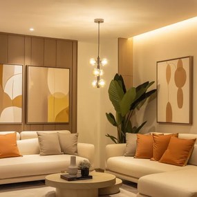 Brilagi - Lampadario LED a sospensione con filo MILLA 6xG9/3W/230V cromo lucido/oro