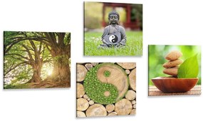 Set di quadri – Feng Shui in verde