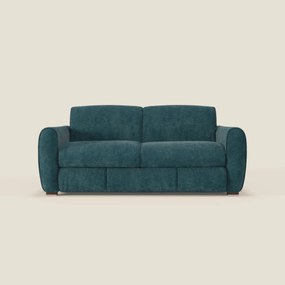 Kaleo Divano letto moderno con materasso H17 cm - in raffinato tessuto impermeabile T26 petrolio