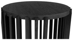 Tavolino nero , ø 53 cm Drum - Woodman