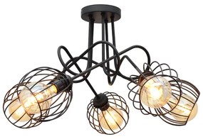 Lampadario a plafone OXFORD 5xE27/15W/230V nero