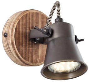 Brilliant - Applique orientabile da parete SEED 1xGU10/5W/230V nero/marrone