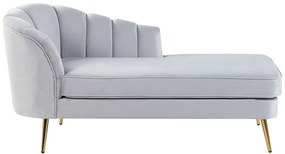 Chaise longue bouclé grigio chiaro  sinistra ALLIER Beliani