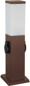 Brilagi - Lampada da esterno con 2 prese SCHUKO 1xE27/15W/230V 40 cm IP44 marrone