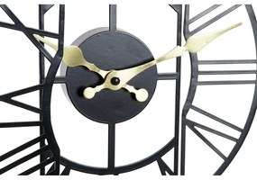 Orologio da Tavolo DKD Home Decor Nero Ferro Legno MDF (30 x 6 x 40 cm)